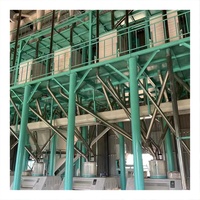 Ligne de production de farine de maïs 20TPD avec une capacité de production petite et moyenne, intégrant le nettoyage, l'épluchage et le broyage