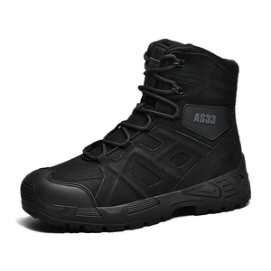Botas de Desierto DFT1021 Negras y Caqui AS33 de Gamuza Vacuna para 4 Estaciones, Elegantes y Duraderas, para Senderismo al Aire Libre y Uso Táctico - Product Image 1