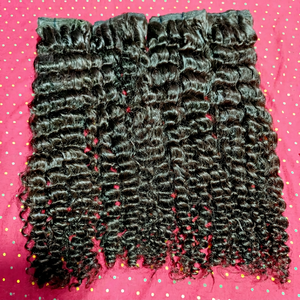 Extensiones de Cabello Humano Remy Indio con Ondas Profundas, Puntas Completas, Doble Trama a Máquina - Product Image 1
