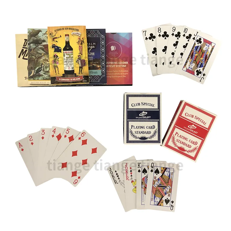 사용자 정의 대량 테마 큰 오버 사이즈 점보 카드 놀이 종이 상자 PVC 포커 카드 놀이