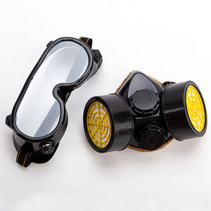 <span class=keywords><strong>Masque</strong></span> respiratoire à double réservoir avec filtre à charbon actif anti-poussière, anti-gaz et chimique réutilisable Np 306 avec lunettes de sécurité - Product Image 4