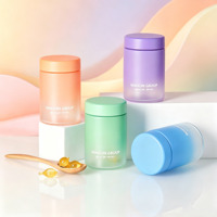 Bouteille en verre cylindrique dégradé givré de 120 ml et 150 ml, qualité alimentaire, pour pilules, flacon d'emballage en verre, avec logo personnalisé pour capsules