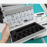 Caja Ecológica Verde con Logotipo Personalizado, Caja de Cartón de Alta Gama, Etiqueta de 3ml, Embalaje Cosmético con Adhesivo y Forro de Esponja Magnética