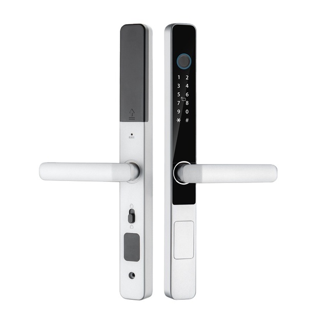 S608 Waterproof Smart Lock with IC Card & Fingerprint Tuya Wifi TTlock BLE App-for Aluminum Doors Zinc Alloy Material