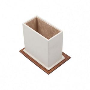 Ensemble de bureau de luxe 11 pièces en cuir et bois avec double plateau à documents, accessoires de bureau, organiseur de bureau, tapis de bureau - Product Image 6