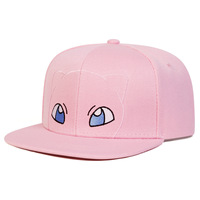 Gorras de Camionero Divertidas y Lindas con Bordado de Monstruo de Dibujos Animados, Gorra de Béisbol de Mezcla de Algodón con Visera Plana, Gorra de Hip-hop para el Sol