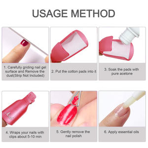 10 pièces de clips de dissolvant à ongles professionnels de qualité supérieure, réutilisables, en plastique acrylique, pour le nail art - Product Image 2