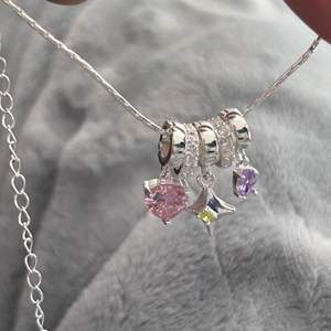 Bracelet de charme fin pour femme en argent pur S925, pendentif en pierre précieuse naturelle améthyste scintillante, tournesol, aigue-marine, luxe léger - Product Image 2