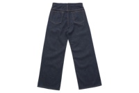 Jeans en denim délavés de style japonais à lisière pour hommes pantalons en denim jeans empilés cowboy rétro avec braguette zippée