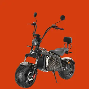 带踏板的电动摩托车带座椅10英寸脂肪轮胎踏板车4冲程Cococity踏板车60V DHF Citycocohot销售产品