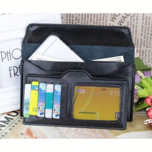 Cartera de Cuero Suave para Mujer, Estilo Sobre, Delgada, con Solapa, Ranuras Grandes para Tarjetas, Bolso Elegante para Compras y Viajes - Product Image 3
