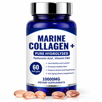 Capsules de collagène marin personnalisées de haute qualité, peptides de poisson, antioxydant, complément beauté pour la peau, les cheveux et les ongles - 60 unités