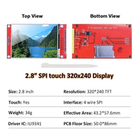 Écran LCD TFT SCCdisplay 2,4 pouces en gros SJXD2.4A-LCM 240x320 Interface SPI Contrôleur IC ST7789 Rétroéclairage LED Haute Luminosité
