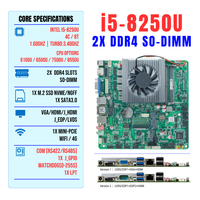 Motherboard Mini ITX Industri Baru 6 COM RS485 RS422 Hardware Watchdog GPIO Intel Core I5-8250U Generasi 6-9 2X DDR4 SO-DOMM Mini PCIe