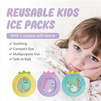 Compresse froide en gel OEM pour enfants, avec housse en tissu doux, pour le soulagement des maux de dents, des blessures et des gonflements, premiers secours