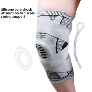 Rodillera Deportiva de Compresión Transpirable con Estabilizador Lateral de Resorte y Absorción de Impactos de Silicona con Diseño de Escamas de Pez - Product Image 5