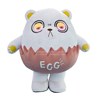 Costume gonflable de mascotte de dessin animé en forme d'œuf personnalisable, en tissu Oxford, avec souffleur de ballons pour défilé, performance, fête, promotion