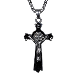 yunnique Ancient Egyptian Eye Of Horus Cross Stainless Steel Men's Pendant Retro <b>Punk</b> Necklace Gift - Product Image 3