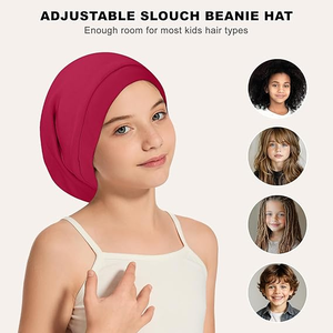 <span class=keywords><strong>Bonnet</strong></span> en satin doublé pour enfants, <span class=keywords><strong>bonnet</strong></span> en soie souple pour cheveux naturels, <span class=keywords><strong>bonnet</strong></span> de sommeil réglable, <span class=keywords><strong>bonnet</strong></span> à rabat pour enfants - Product Image 6
