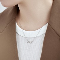 Dyslam – collier ajustable pour la saint-valentin, bijou Simple et doux, couleur or et argent, pour fille et femme, numéro 8, infini, 92.5