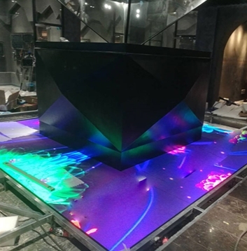 LED Dynamic P2 IP65 Waterproof Full Color 16:9 Interactive Floor Tile Video Wall Display SDK Indoor Shopping Malls Stages Text