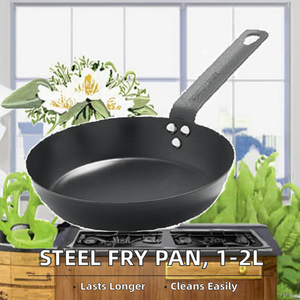 Sartén de Acero al Carbono para Freír, Diseño Coreano, Capacidad de 1-2L, Apta para Gas e Inducción, Fácil de Limpiar, Venta al Por Mayor - Product Image 2
