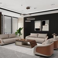 Ensemble de table basse de bureau moderne et luxueuse, table de bureau et table à thé haut de gamme en MDF pour salon, pour l'ameublement de la maison