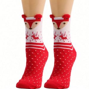Nouvelles <span class=keywords><strong>chaussettes</strong></span> de Noël pour femmes, motif mignon de <span class=keywords><strong>renard</strong></span>, chien, Père Noël, élan, <span class=keywords><strong>chaussettes</strong></span> de Noël - Product Image 6
