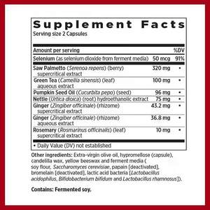 Cápsulas de Saw Palmetto de Marca Propia, Mezcla para la Próstata con Selenio Fermentado, Ortiga y Calabaza para el Sistema Inmunológico y la Salud Masculina - Product Image 2