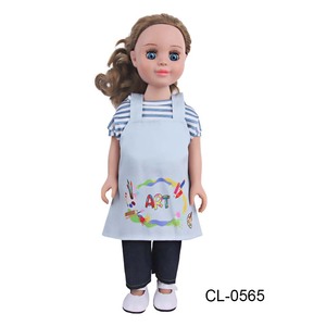 <span class=keywords><strong>Delantal</strong></span> de muñeca de 18 pulgadas unisex, trajes de mamá, PC de plástico, modelo de dibujos animados DIY, vestido de juguete para todas las muñecas - Product Image 3