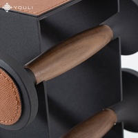 Ensemble d'haltères OEM&ODM en cuir de noyer argenté finition miroir 1kg 2kg 3kg Marque YouLi pour la maison, le bureau, l'appartement, la salle de sport