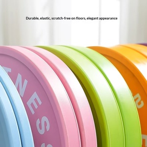 Plaques de <span class=keywords><strong>musculation</strong></span> en acier Macaron 2,5 kg à 25 kg, à grand trou, pour femmes, pour exercices de pont fessier, usage domestique, écologiques, pour barres d'haltères - Product Image 3