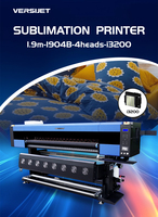 Imprimante à sublimation automatique haute efficacité, nouvelle, 1,9 m, 4 têtes, garantie 1 an, pour l'impression textile, la production de vêtements