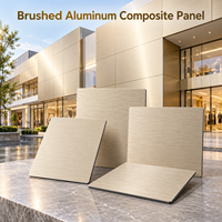 Panneau composite en aluminium brossé, finition or champagne, 4 mm, taille personnalisée pour panneaux muraux intérieurs sur mesure