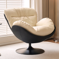 Canapés de luxe pivotant en cuir métal nordique hôtel chaise canapé moderne fauteuil sectionnel maison oeuf salon canapé ensemble meubles