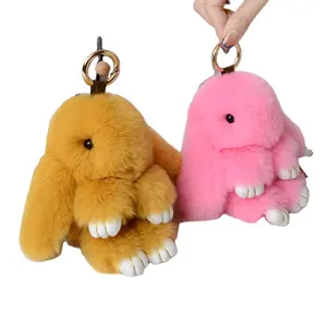 Ciondolo coniglietto di peluche installare gioielli di coniglio morto peluche accessori per borse portachiavi borsa ciondolo ciondolo per auto ornamento del bambino