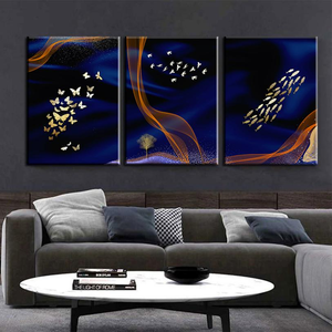 Su misura di arte astratta dipinto poster murali fiori stampe per soggiorno decorazioni per la casa pronto per essere appeso - Product Image 2