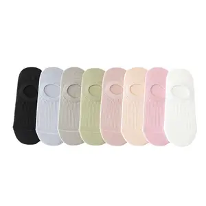 Xiangyi meias invisíveis de silicone antiderrapantes para mulheres, meias curtas simples sem show, baratas e lisas de boca lisa