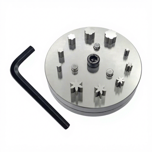 Juego de 2 Cortadores de Disco de Flores de 6 Pétalos, 10 Punzones, Herramientas para Hacer Joyas, Herramienta de Artesanía para Orfebres |   GS589EM-06 - Product Image 1