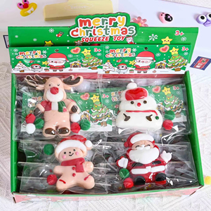 Nouveau jouet musical à presser de Noël, Père Noël, Élan, Bonhomme en pain d'épices, Bonhomme de neige, Cadeau original à dézipper - Product Image 1