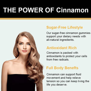 Gummies alla cannella senza zucchero 60 vegani senza glutine senza glutine dolore articolare per adulti supporto immunitario supporto antiossidante integratore di bellezza - Product Image 4
