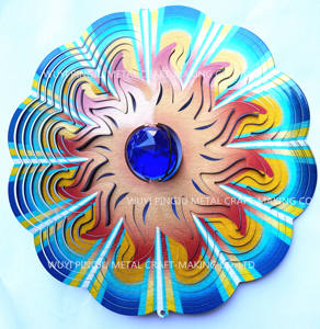 Laser cut rvs 3D Wind spinner-Crystal Zon - Product Image 2