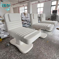 Table de massage électrique professionnelle 3 moteurs pour salon de beauté, lit de soin esthétique incurvé pour extensions de cils et soins du visage