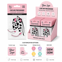 Désodorisant de voiture parfumé longue durée, design bottes western découpées sur mesure, emballage individuel avec carte de présentation – Nouveauté Premium