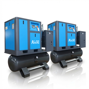 Compresor de Tornillo Lubricado Airking 4 en 1, Todo en Uno, 15 HP, 11 KW, Velocidad Fija, 8 Bares, con Secador, Tanque, Filtro, Motor, Diseño que Ahorra Espacio - Product Image 1