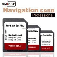 Carte SD personnalisée CID 32 Go pour navigation GPS de voiture Google SMIOST pour Seat Leon Ateca 2023 Navig AS V18
