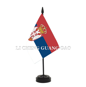 Bandera de Escritorio de Sao <span class=keywords><strong>Tome</strong></span> y Príncipe, Mini Bandera de Mesa con Base Negra, Bandera Decorativa de Poliéster para Oficina y Hogar - Product Image 2