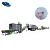Ligne de broyage de bouteilles en plastique pet et de recyclage de machine à laver avec une capacité de 300 kg/h