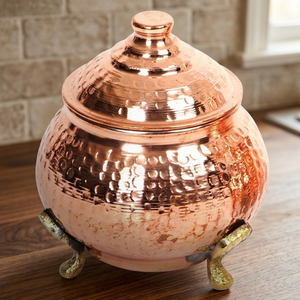 Pure Copper <b>Tea</b> <b>Sugar</b> Spices <b>Coffee</b> Canisters with Lid 24-Piece <b>Set</b> 300ml Capacity Dry Storage Eco-Friendly Modern Tabletop - Product Image 3