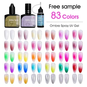 Großhandel hochpigmentiertes Ombre Spray UV Gel-Luftbürste Gel-Nagellack-Set vegane Luftbürste Soak-Off Nägel Gel-Farbe für die Nagel